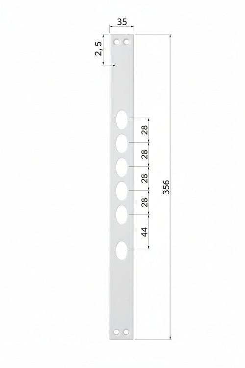 Contropiastra P/Serrature Porte Blindate In Acciaio Inox Int.28 Cp2530 (Cp2530Xai28) Securemme