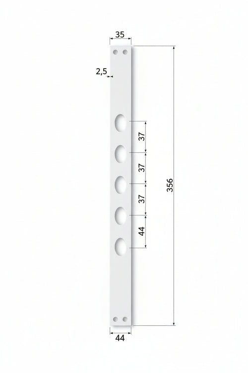 Contropiastra P/Serrature Porte Blindate In Acciaio Inox Int.37 Cp2530 (Cp2530Xai37) Securemme