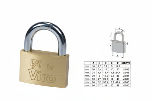 Lucchetto Arco Normale Fai By Viro Mm.60 (Art.556) Viro