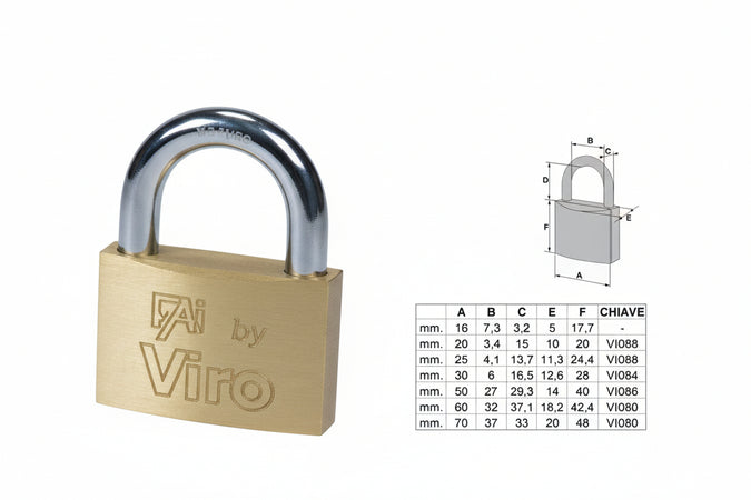 Lucchetto Arco Normale Fai By Viro Mm.60 (Art.556) Viro