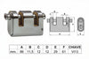 Lucchetto Corazzato A Due Bocche Panzer Mm.86 (Art.4126) Viro