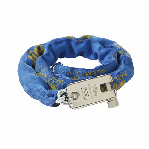 Lucchetto Corazzato Morso Con Catena Quadra In Acciaio Speciale Cm.150 (1.4238) Viro