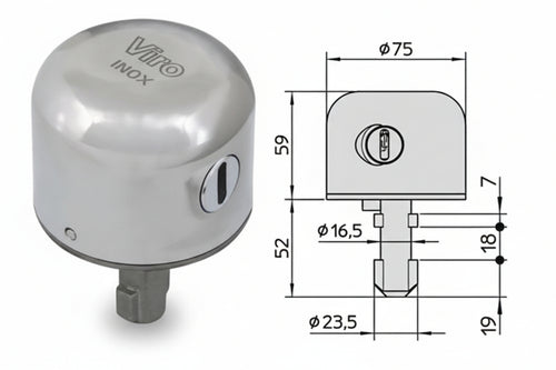 Lucchetto Bloccaserranda Cuffia In Acciaio Inox 4221.500 (4221.500) Viro