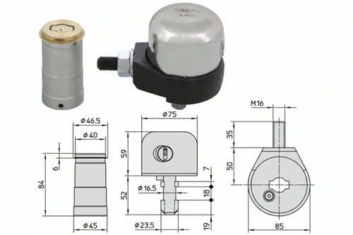 Lucchetto Bloccaserranda Completo Cuffia In Acciaio Inox 4221 (4221) Viro