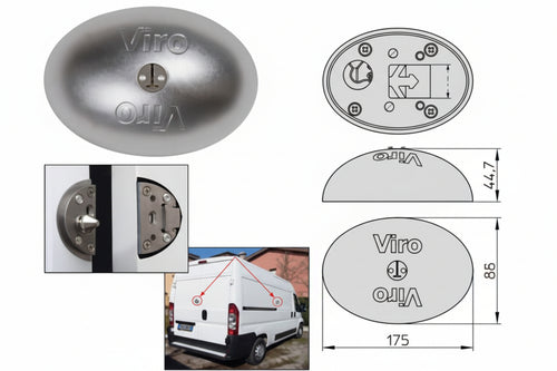 Lucchetto Van Lock Per Camion E Furgoni In Acciaio Inox 4222 Singolo (4222) Viro