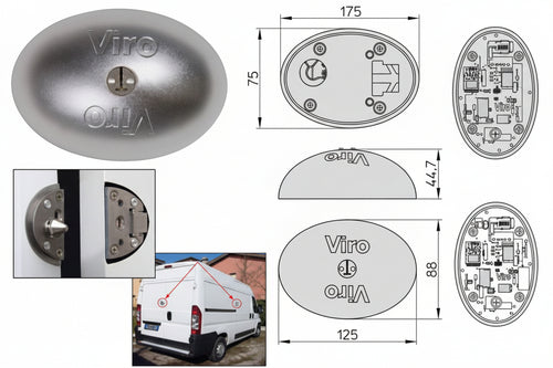 Lucchetto Van Lock Per Camion E Furgoni In Acciaio Inox 4222- - Coppia Con Cifratura Ka (4222.4222) - 1 Confezione Viro