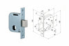 Serratura Da Infilare Per Cancelli Solo Catenaccio 071 Mm.45 Con Catenaccio Da Mm.28 (07145000) Welka