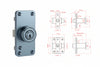 Serratura Da Infilare Per Cancelli Catenaccio E Scr. Con Nottolino 073 Mm.45 Con Catenaccio Da Mm.72 (07345400) Welka