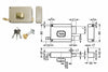 Serratura Da Portoncino Con Pomolo Interno Catenaccio E Scrocco 6200 Mm.50 Sx (Y62000502) Yale