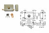 Serratura Da Portoncino Catenaccio E Scr. Doppio Cilindro Fisso 6300 Mm.60 Sx (Y63000602) Yale