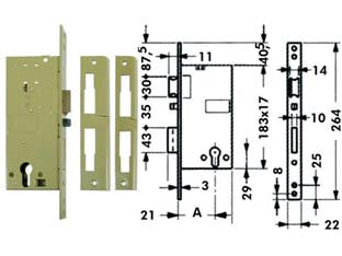 Elettroserratura Da Infilare A Cilindro 5810 Mm.50 (Y5810050) Yale