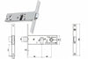 Serratura Da Infilare Per Fasce Catenaccio E Scrocco Mm.44 H 87000 Mm.70 A 1 Mandata (Y8700070080) Yale