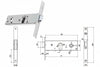 Serratura Da Infilare Per Fasce Catenaccio E Scrocco Mm.44 H 87500 Mm.70 A 1 Mandata (Y8750070080) Yale