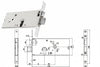 Serratura Da Infilare Per Fasce Catenaccio E Scrocco Mm.78 H 86000 Mm.58 A 2 Mandate (Y8600058080) Yale