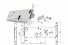 Serratura Da Infilare Per Fasce Catenaccio E Scrocco Mm.78 H 86502 Mm.80 A 3 Mandate (Y8650280080) Yale
