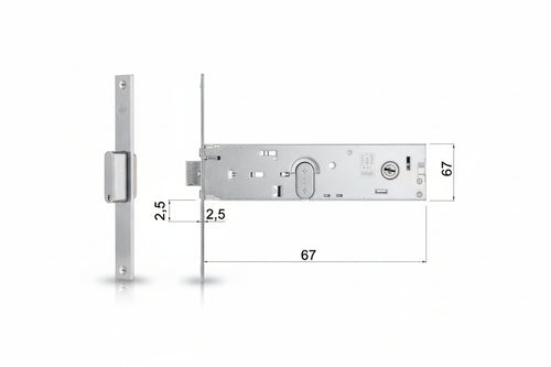 Elettroserratura Infilare Per Fasce Solo Scrocco Mm.44 H 85900 Mm.70 (Y8590070080Vne) Yale
