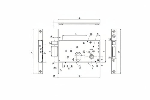 Elettroserratura Infilare Per Fasce Solo Scrocco Mm.78 H 85000 Mm.70 (Y8500070080) Yale