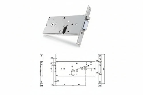 Elettroserratura Infilare Per Fasce Solo Scrocco Mm.78 H 85002 Mm.70, Frontale Mm.16 (Y8500270080) Yale