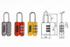 Lucchetto Ad Arco A Combinazione Da Viaggio Per Valige P2- - Mm.23 Grigio (Yp2/23/128/1G) - 1 Blister Yale