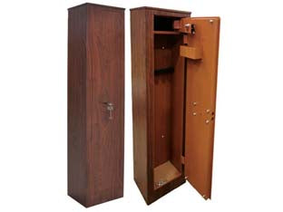 Armadio Portafucili In Acciaio Effetto Legno Con Tesoretto Mm.250X200X1450H. 3 Posti Peso Kg.29 Quality