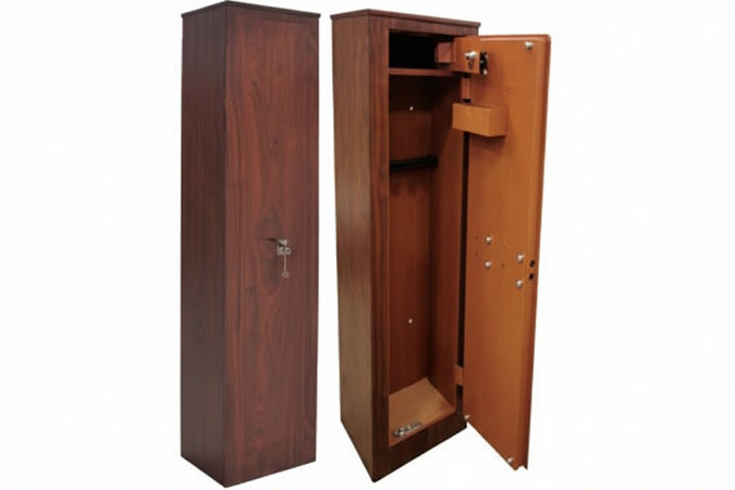 Armadio Portafucili In Acciaio Effetto Legno Con Tesoretto Mm.290X290X1450H. 5 Posti Peso Kg.34 Quality