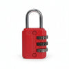 Lucchetto A Combinazione 3 Cifre- - Mm.14 - Rosso - 12 Pezzi Quality