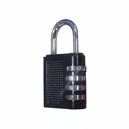 Lucchetto A Combinazione 4 Cifre- - Mm.18 - Colore Nero - 8 Pezzi Quality