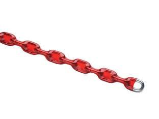 Catena Cementata Maglia Tonda Rivestita In Plastica- - Ø Mm.7,5X80 Cm. - 3 Pezzi