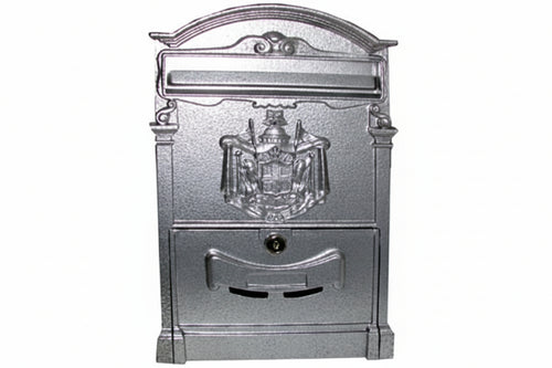 Cassetta Postale In Alluminio Per Esterni Residence Grigia Cm.25X9X41H. Colore Grigio Quality
