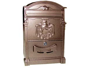 Cassetta Postale In Alluminio Per Esterni Residence Bronzo Cm.25X9X41H. Colore Bronzo Quality