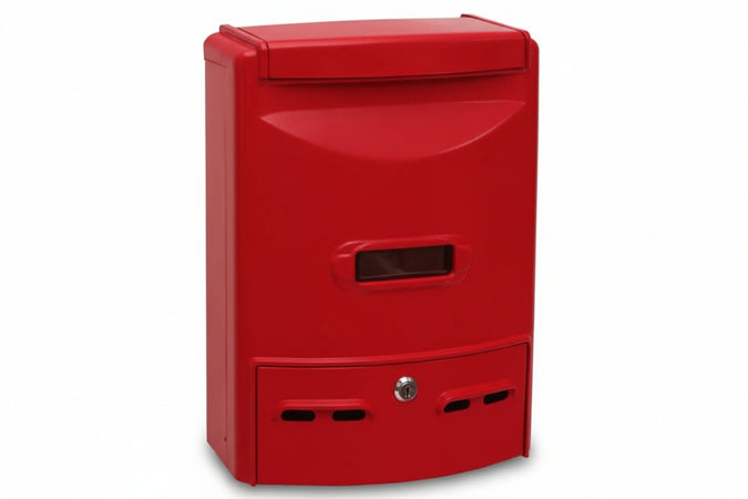 Cassetta Postale In Alluminio Portariviste Per Esterni Europa Rossa Cm.28,5X10X38H. Colore Rosso Quality