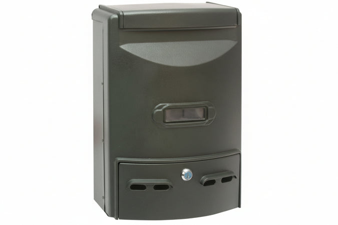 Cassetta Postale In Alluminio Portariviste Per Esterni Europa Verde Cm.28,5X10X38H. Colore Verde Quality