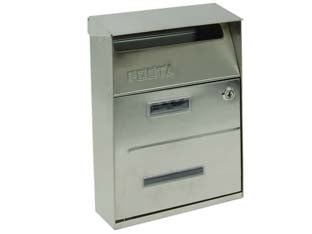 Cassetta Postale Portariviste Per Esterni In Acciaio Inox Satinato Cm.21,5X10,5X33H. Acciaio Inox 18/10 Satinato Quality