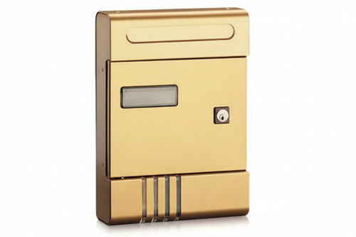 Cassetta Posta Serie Esse Per Esterni Cm.20,4X7X29H. In Alluminio Anodizzato Bronzo Alubox
