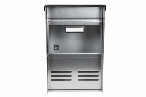 Cassetta Postale Portariviste Inox Serie Dublo Per Esterni Cm.26X12X37,5H. Acciaio Inox 18/10 Satinato Alubox