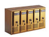 Cassetta Postale Blocchiera Serie Cubo 5 Per Interni Cm.52X17,5X30H. In Alluminio Anodizzato Bronzo Alubox