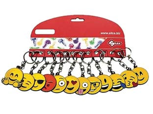 Portachiavi Emoji Pz.12 (Avk7241) - 1 Confezione Silca