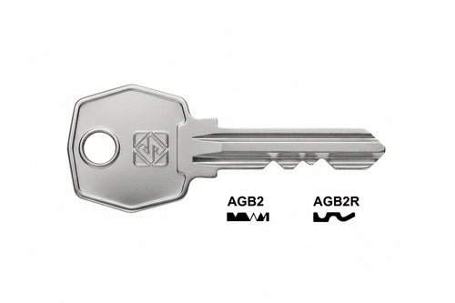 Chiavi Per Cilindri Agb 4 Spine Grandi- - Agb2 Dx - 10 Pezzi Silca