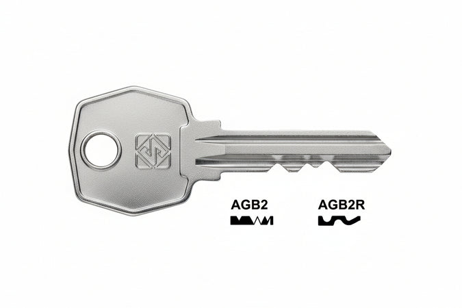 Chiavi Per Cilindri Agb 4 Spine Grandi- - Agb2 Dx - 10 Pezzi Silca