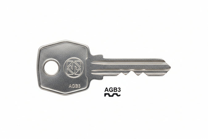 Chiavi Per Cilindri Agb 5 Spine Piccole- - Agb3 Dx - 10 Pezzi Silca