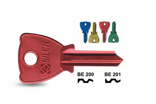 Chiavi Per Cilindri Beta 4 Spine Grandi- - Be200U Dx Ultralite Blu - 10 Pezzi Silca