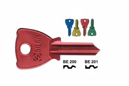 Chiavi Per Cilindri Beta 4 Spine Grandi- - Be200U Dx Ultralite Gialle - 10 Pezzi Silca