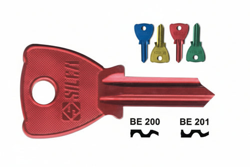Chiavi Per Cilindri Beta 4 Spine Grandi- - Be201U Sx Ultralite Rosse - 10 Pezzi Silca