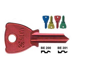 Chiavi Per Cilindri Beta 4 Spine Grandi- - Be201U Sx Ultralite Blu - 10 Pezzi Silca