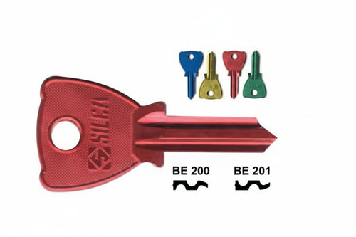 Chiavi Per Cilindri Beta 4 Spine Grandi- - Be201U Sx Ultralite Gialle - 10 Pezzi Silca