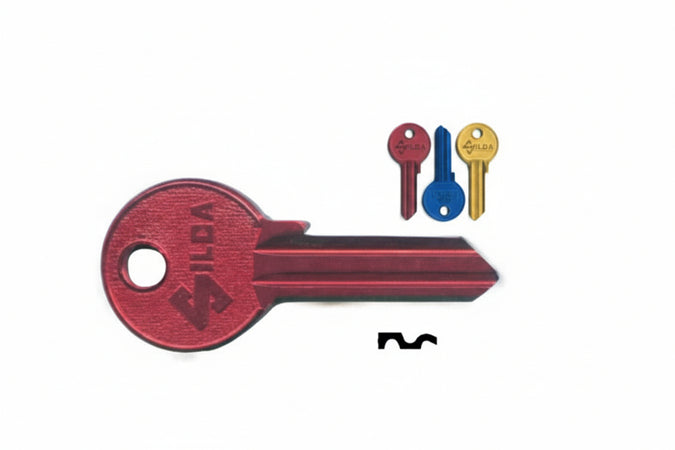 Chiavi Per Cilindri Corbin 5 Spine Grandi Cb5U- - Cb5U Dx Ultralite Rosse - 10 Pezzi Silca