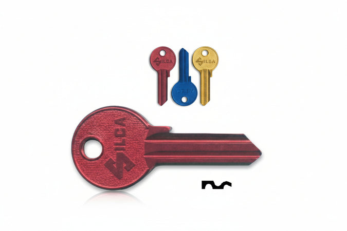 Chiavi Per Cilindri Corbin 5 Spine Grandi Cb5U- - Cb5U Dx Ultralite Blu - 10 Pezzi Silca