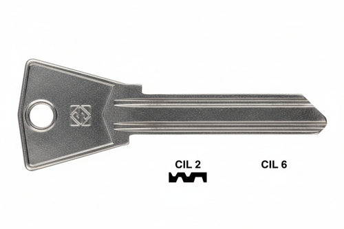 Chiavi Per Cilindri Cila-Gentili 7 Spine Grandi- - Cil2 Dx - 5 Pezzi Silca