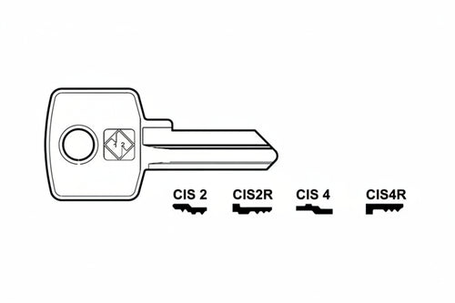 Chiavi Per Cilindri Cas-Cisma 4 Spine Piccole- - Cis2 Dx - 20 Pezzi Silca