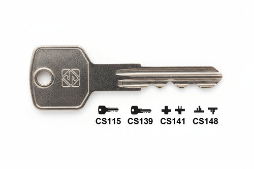 Chiavi Punzonate Per Cilindri Cisa 6+7 Spine- - Cs115 - 5 Pezzi Silca
